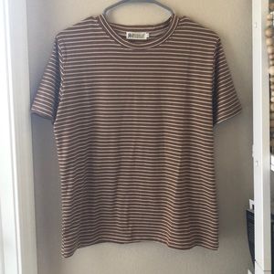 cognac & white striped tee, ASOS. never been worn